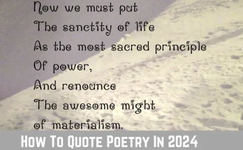 How To Quote Poetry In 2024